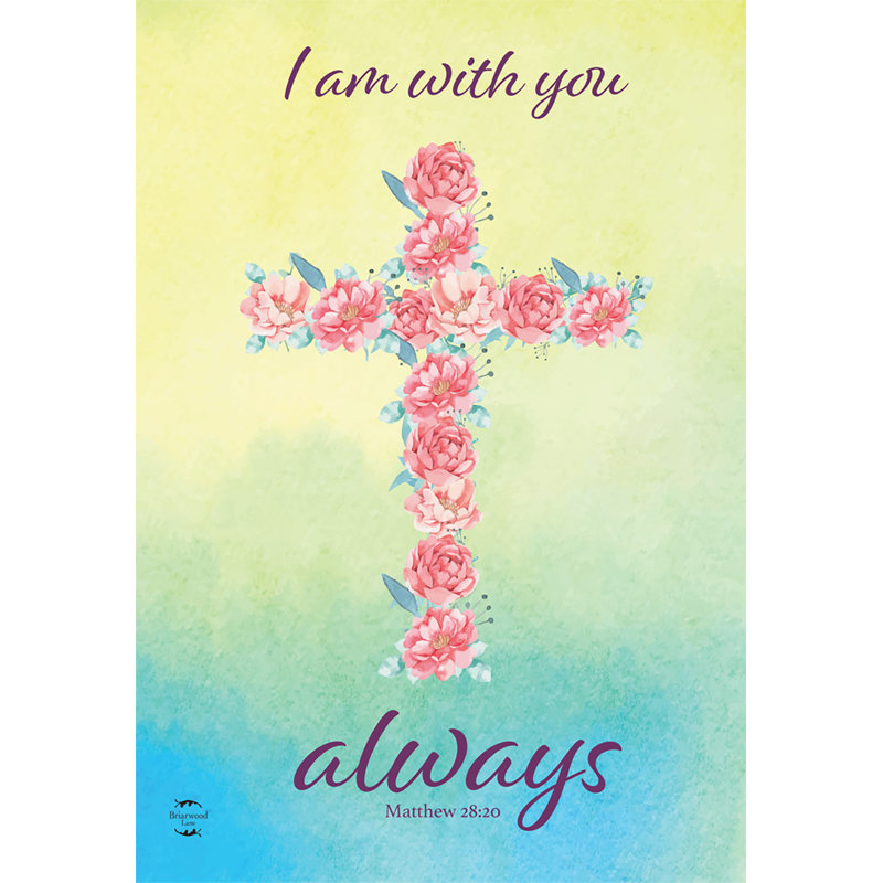 Drapeau de jardin «With You Always Cross»