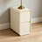 No-Assembly Cream Narrow Nightstand, 19.8" H 2-Drawer Bedside Table-758888282