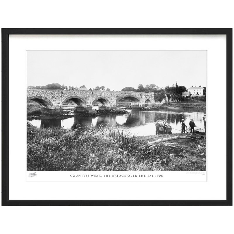 Countess Wear, The Bridge Over The Exe 1906 - Single Picture Frame Print, 28cm H x 36cm W x 2.3cm D