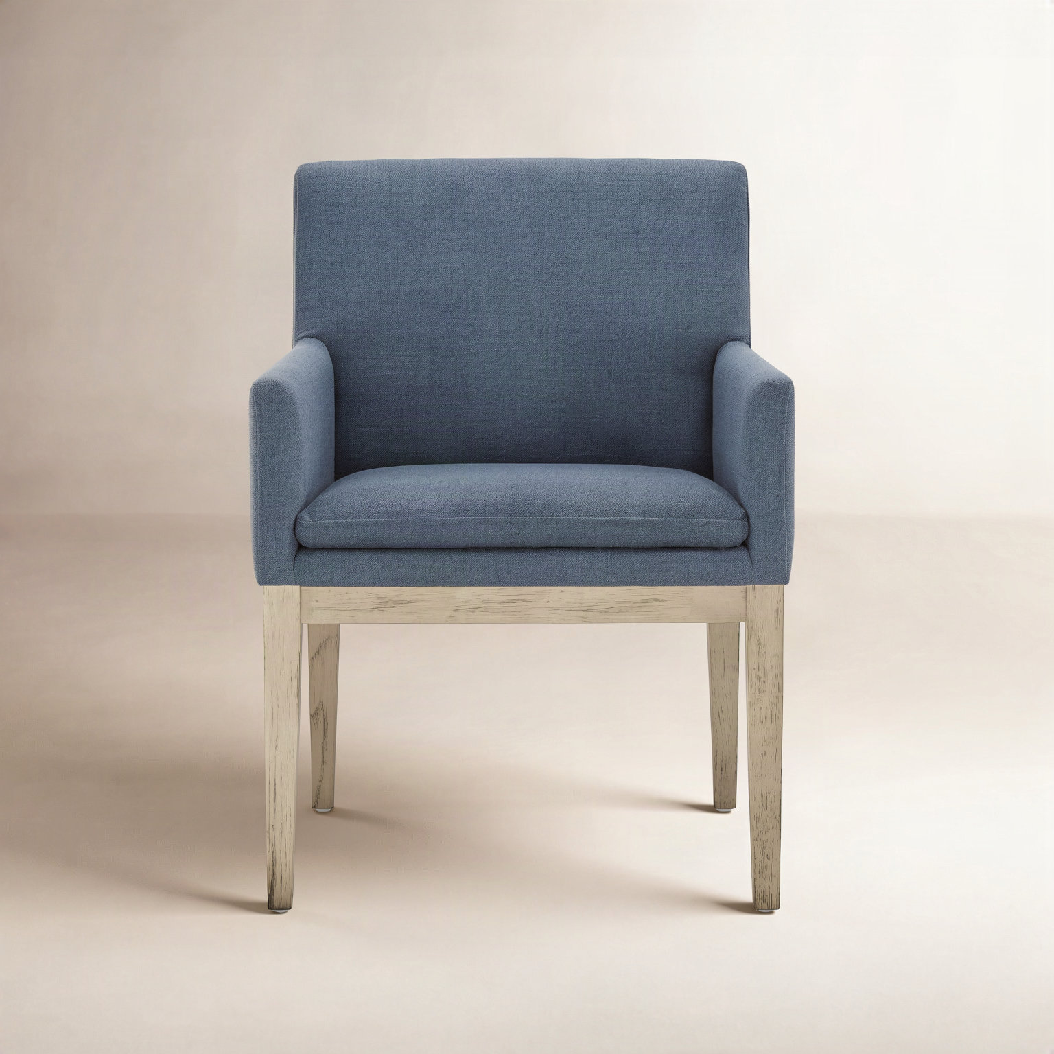 Bethea Dining Armchair, Performance Linen Effie Indigo