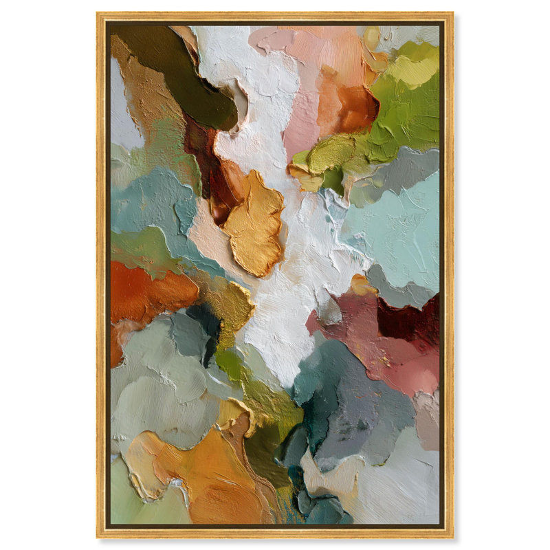 "Earthen Flow III", reproduction d'art sur toile par Art Remedy, cadre doré, 10 x 15, H 16 po x l 11 po, Encadrement doré