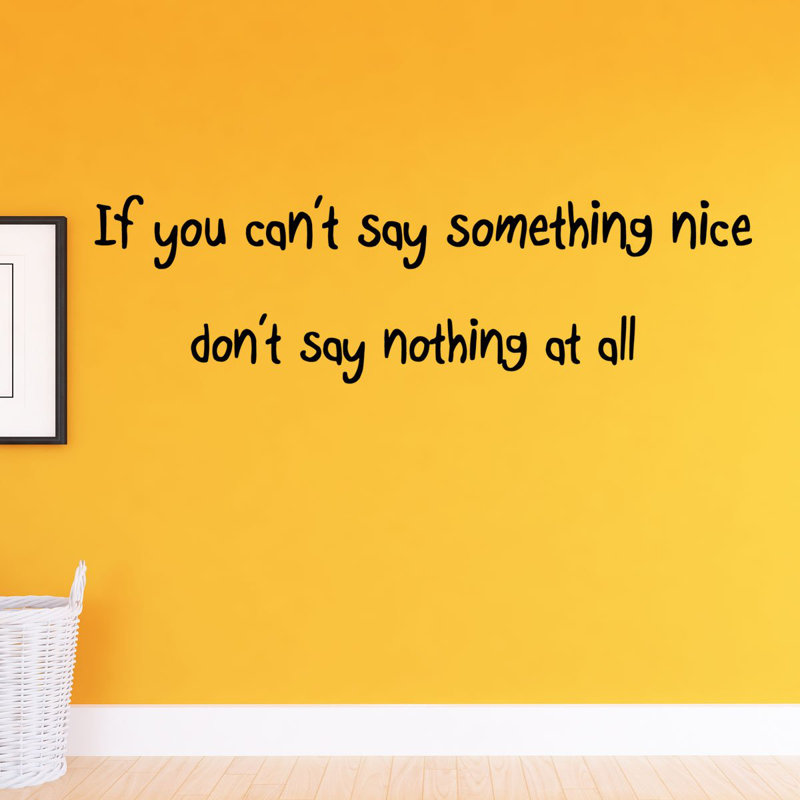 Déadhésif décoratif "si vous ne pouvez pas prononcer" joli "dites" rien " Dovenby, 14 x 44