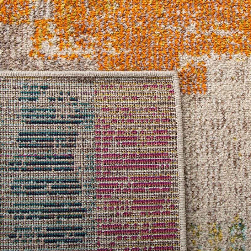 Felty Abstract Area Rug, Round 6'7"