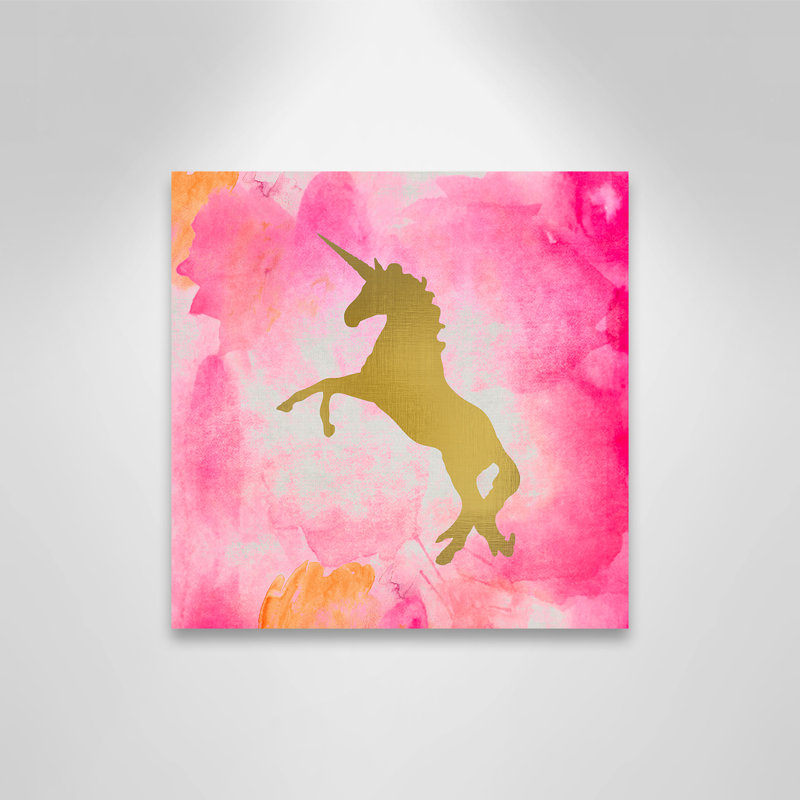 «Unicorn Square 2», art sur toile, H 12 po x l 12 po x P 1,5 po