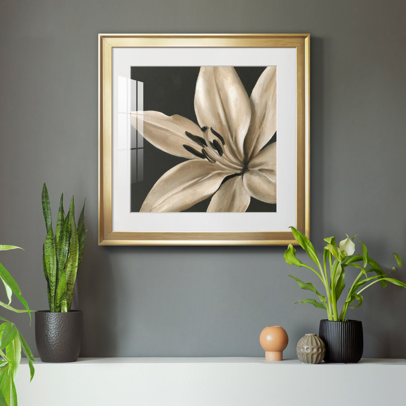 «Classical Blooms III», reproduction encadrée de qualité supérieure - prête à être accrochée, Cadre doré