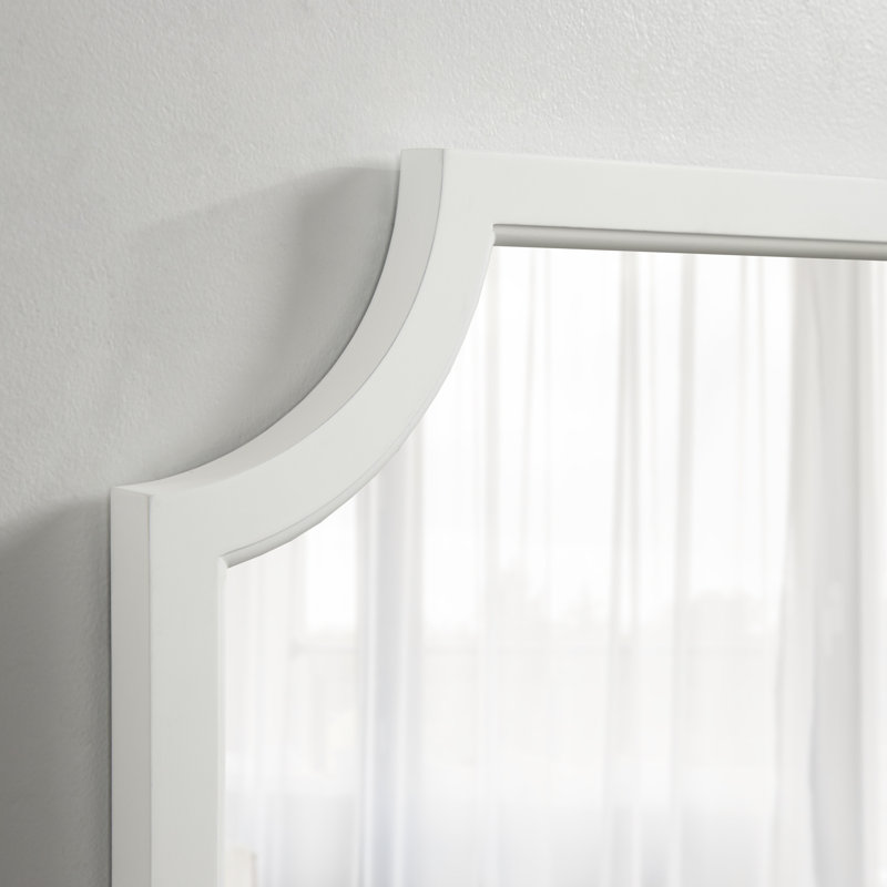 Miroir d'appoint Mertztown Glam, Blanc, 36 po x 24 po