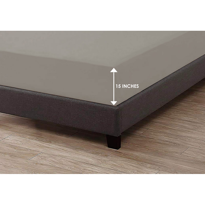 Egyptian Cotton Sateen Fitted Sheet, Standard, Gray