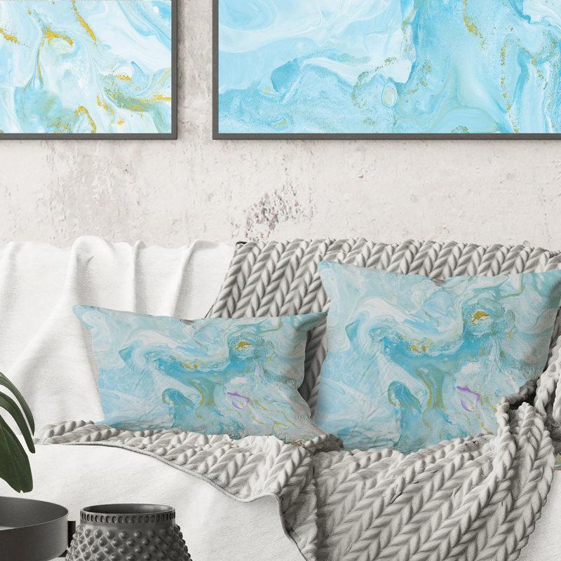 Coussin Turquoise Marble