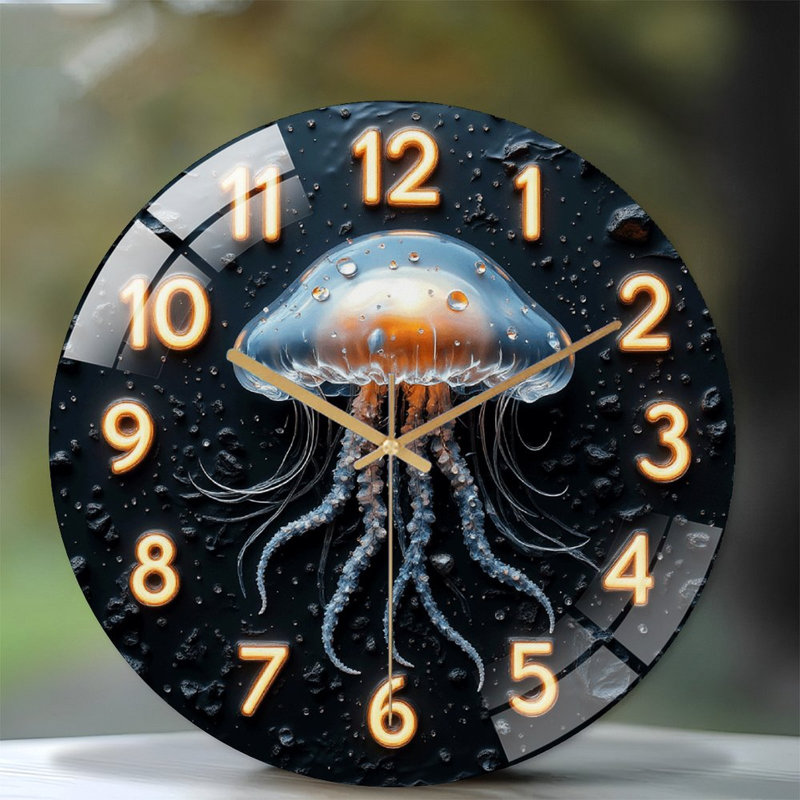 Horloge murale méduse 12 po
