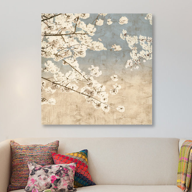 «Cherry Blossoms II» par John Seba - Estampe numérique sur toile tendue avec châssis, H 48 po x l 48 po x P 1,5 po