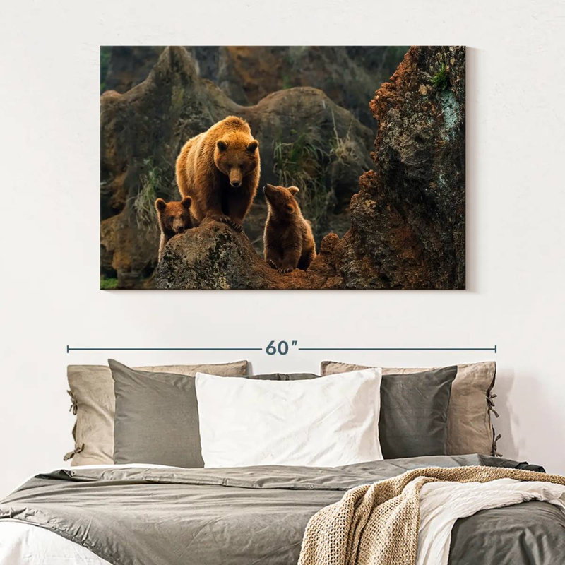 Brampt Bear And Cubs, 34" H x 51" W