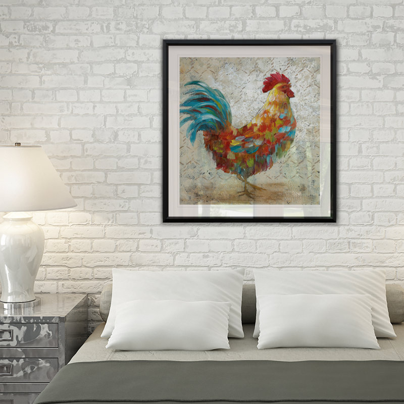 " Fancy Rooster I ", 30.5" H x 30.5" W x 1.5" D