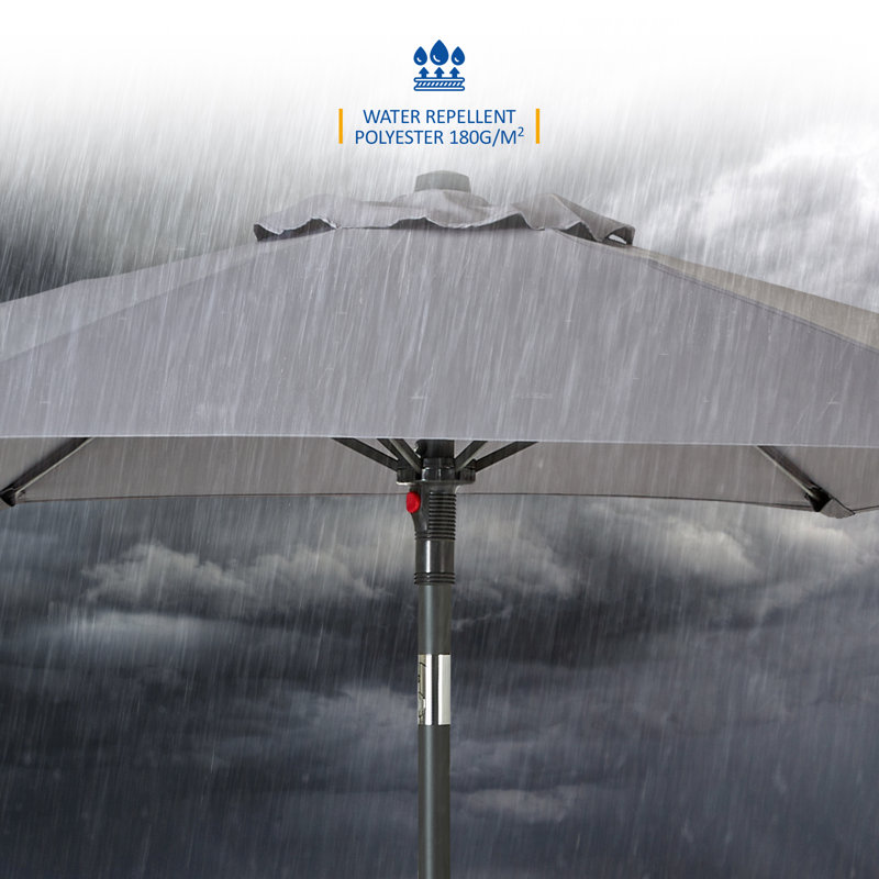 Ardel 205cm Parasol, Grey