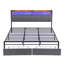 Structure de lit en tissu Melchiorre-1539238555