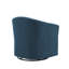 Upholstered Linen Blend Swivel Barrel Chair-314721920