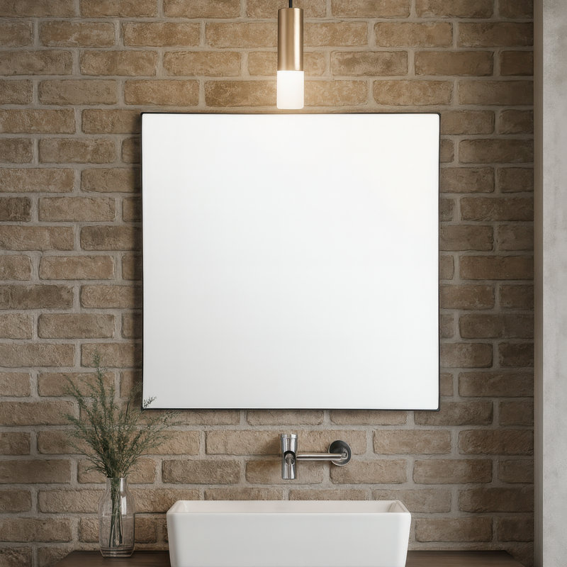 Miroir mural Kye, Noir, 40" x 40"