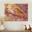 Songbird In Melody Spring Tree I - Art mural en bois oiseau - sur bois de pin naturel-653806016