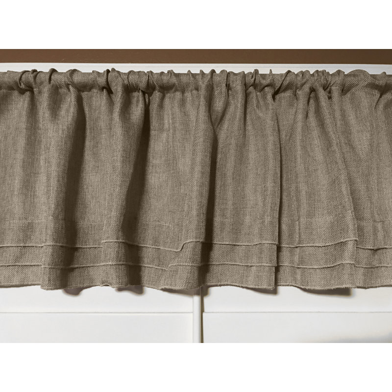 Piaf Tailored Window Valance, Brown/Gray