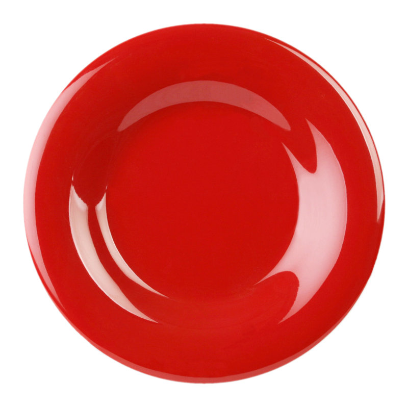 Assiette à pain et beurre 6,5 po large rim Mayesville, Rouge