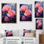 Fleur de néon rose sur toile-607649664-607649665
