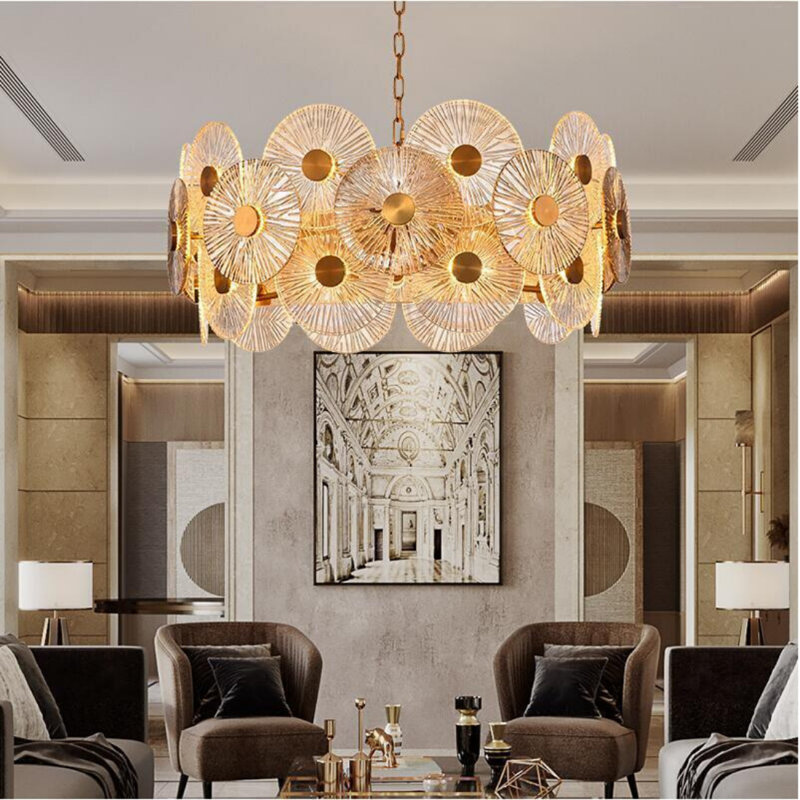 Andree 18 - Light Chandelier, 35cm H x 60cm W x 60cm D