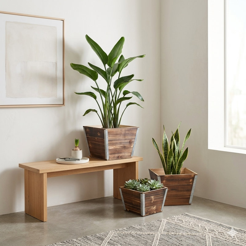 Seau à fleurs Cavorn, H 6,5 po x l 9,75 po x P 9,75 po