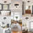3-lights Semi Flush Mount Ceiling Light Fixtures with Transparent Glass Shade-116226269