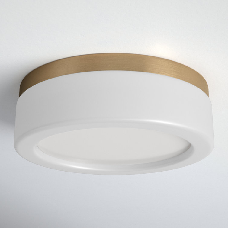 Helmes Single Light Glass LED Flush Mount