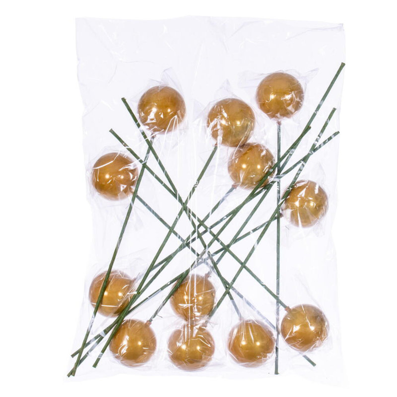 Ensemble de 12 boules de Noël Chistmas, Or
