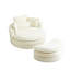 Beige Lounge Chair With Spacious Seat And Convenient Storage Swivel Soft Chenille In Colour