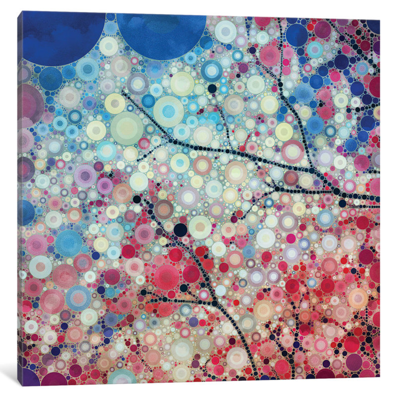 Positif bleu positif par Olivia Joy StClaire - reproduction sur toile tendue sur châssis, H 12 po x l 12 po x P 0,75 po