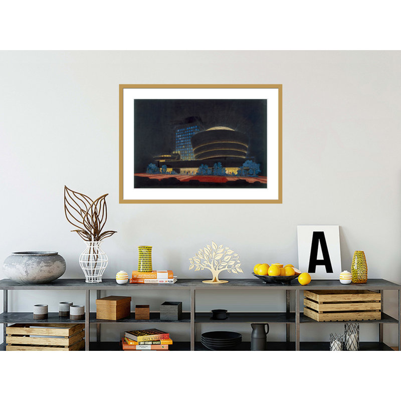 «Solomon R. Guggenheim Museum New York NY» par Frank Lloyd Wright, impression giclée encadrée, H 31,36 po x l 41,5 po