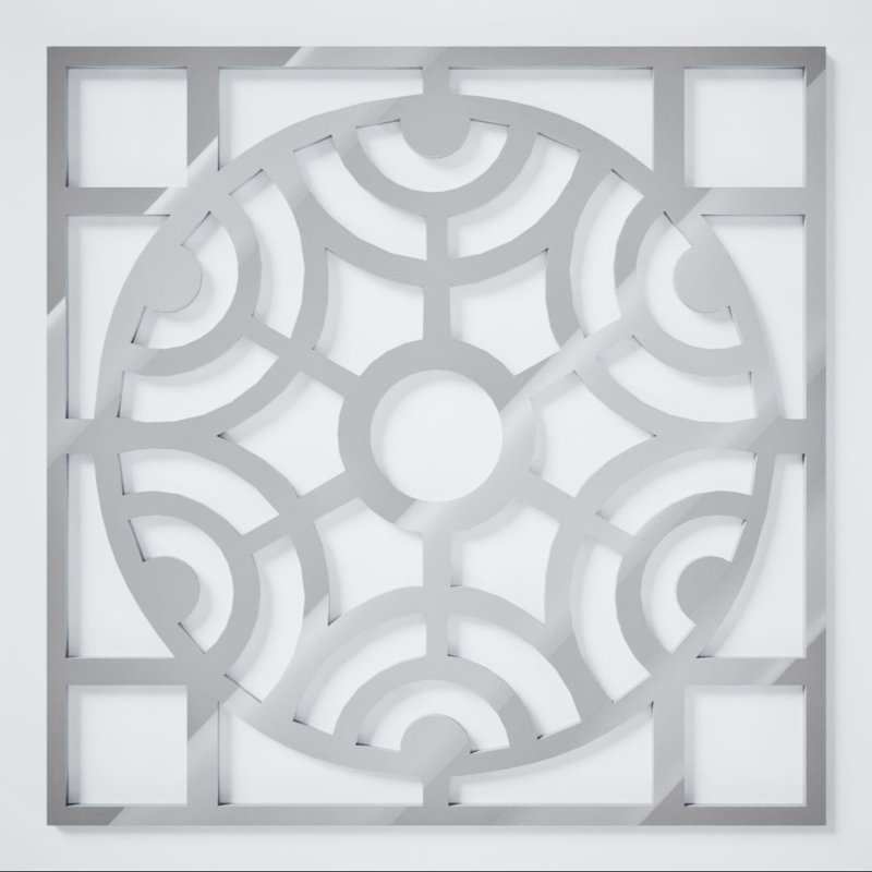 Petits panneaux muraux décoratifs en acrylique Walton, petit, l 11 3/8 po x H 11 3/8 po x T 1/8 po, gris, Gris
