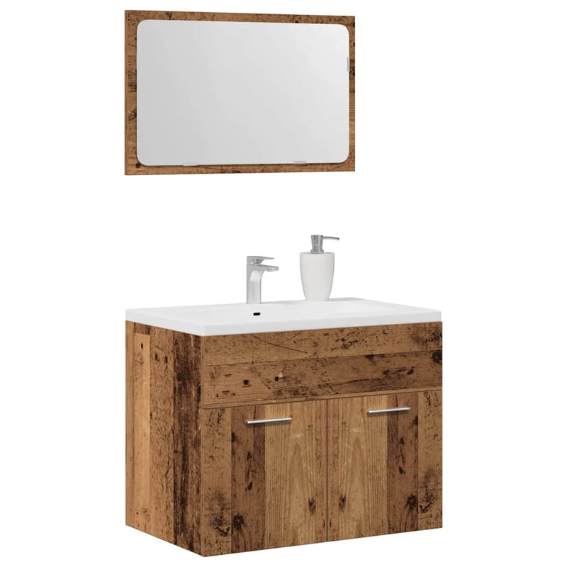 Bathroom Suite, Medium Wood