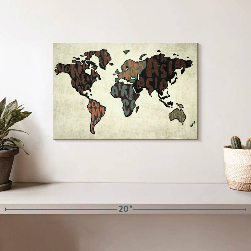 Continents Word Lennon, H 8 po x l 12 po
