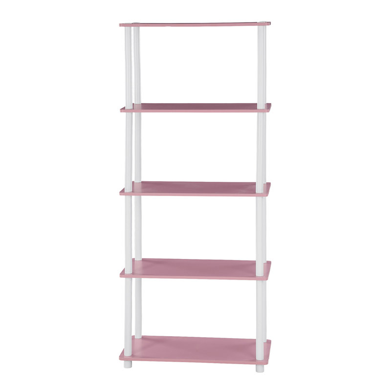 Maxine 59.9cm W Manufactured Wood Shelving Unit, Pink/White