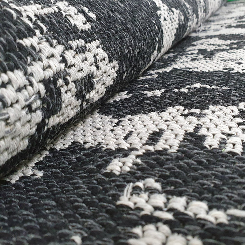 Runner McGovern Abstract Cotton Hand Woven 75cm X 300cm Area Rug