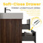 Armoire de salle de bain intégrée intégrée à double lavabo écologique E1