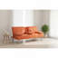 Canapé-lit de bureau 67 po en cuir orange-510911067