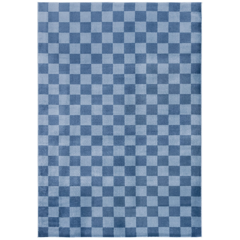 Lavone Performance Checkered Rug, Rectangle 5'3" x 7'6