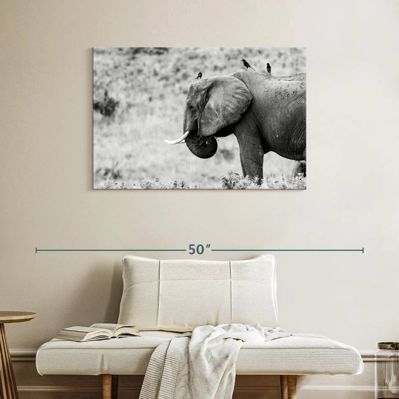 Elephant And Friends, 26" H x 39" W