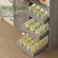 Armoire de cuisine étroite de 71 pouces avec 3 portes, étagères et 3 tiroirs pour petits espaces-134049634