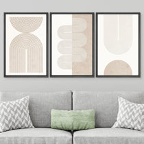 Wall26 - 3 Piece Canvas Wall Art - Zen Garden in Black Sand - Modern Home Decor Stretched and Framed Ready to Hang - 16 inchx24 inchx3 Panels Size