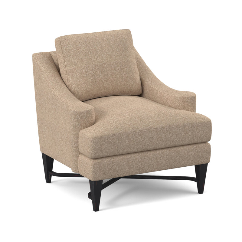 Foxtrot Upholstered Armchair, Vintage Ebony, Maya Wheat