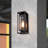 Polikron Classic Outdoor Wall Sconce 1 Light with Dusk to Dawn in Matte Black Rectangular-957323259