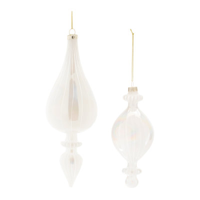 Iridescent Glass Finial Ornament