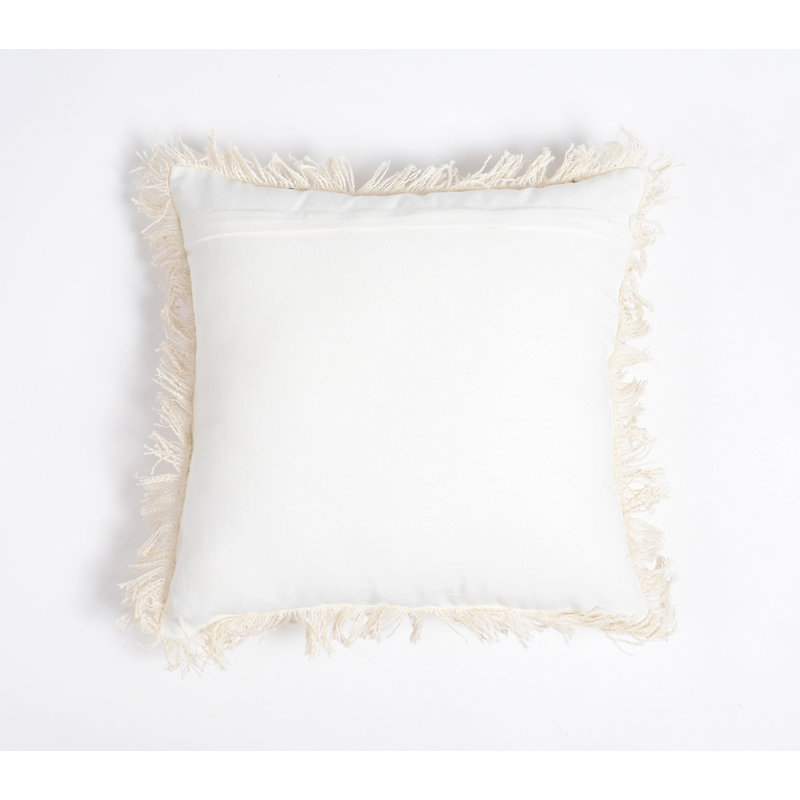Kahner Fringed Cotton Pillow Cover