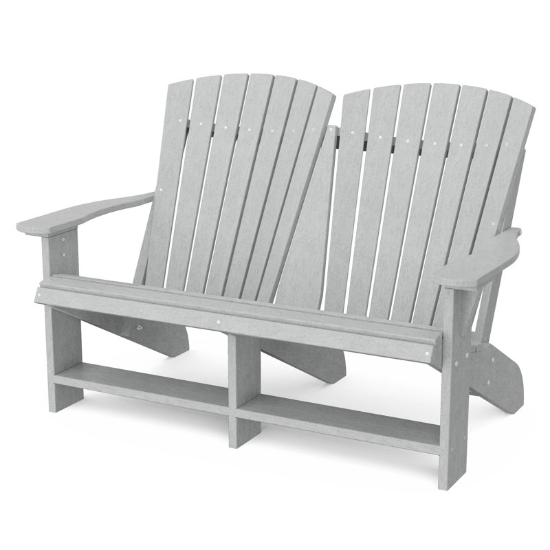 Heritage Double Adirondack Chair, Light Gray