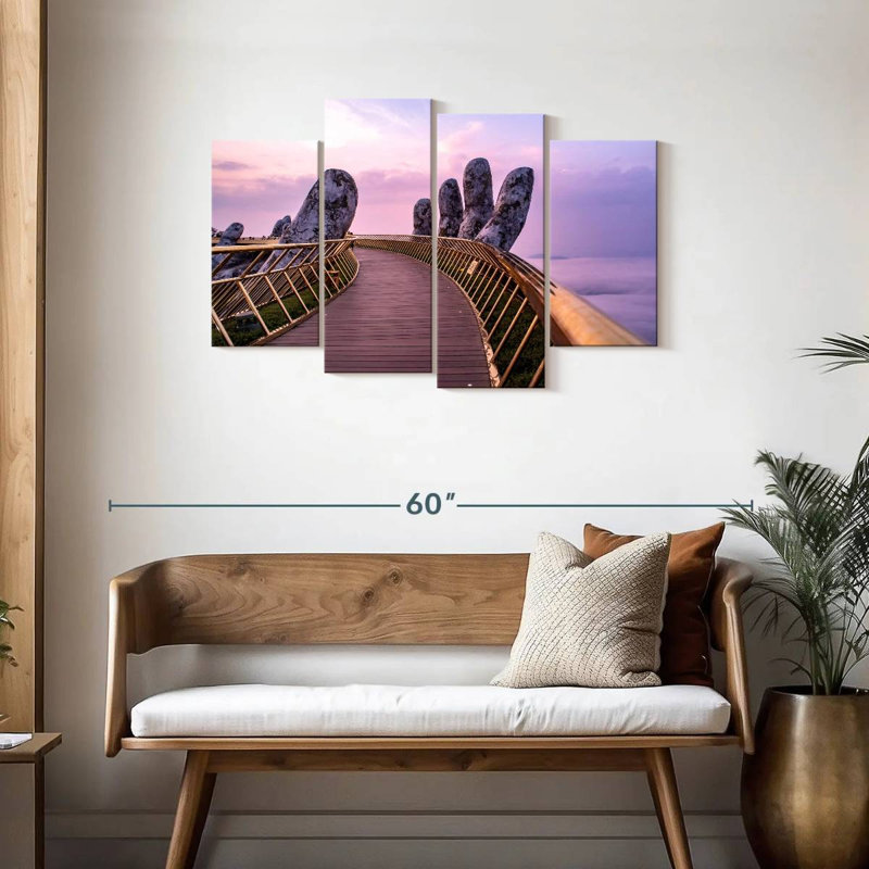 Lilie Iconic Vietnam Golden Bridge, H 27 po x l 43 po