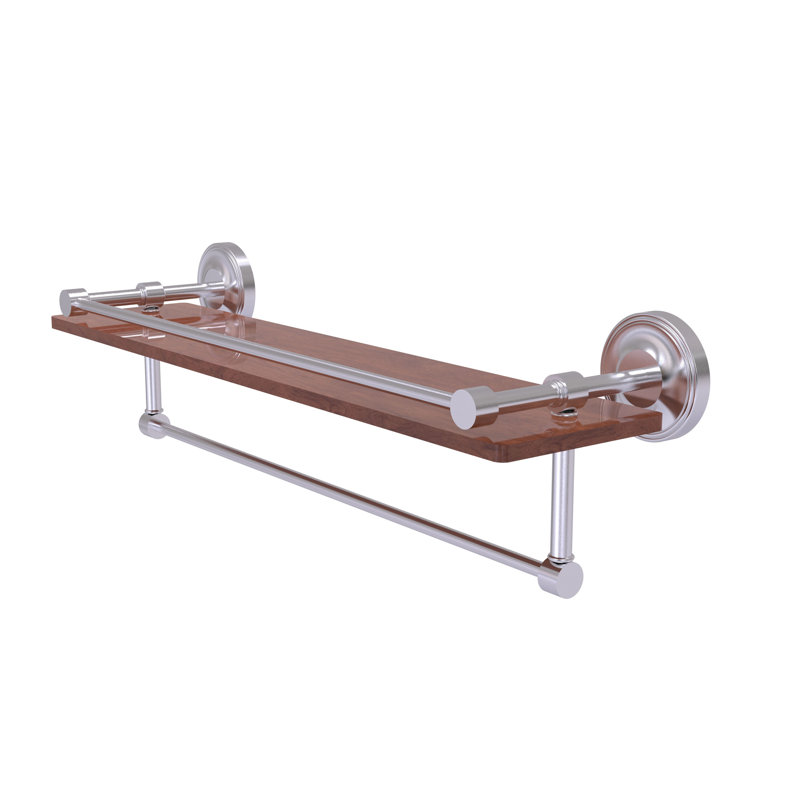 Étagère murale en fer forgé Alcott IPE, Chrome satiné, H 5 po x l 22 po x P 5 po